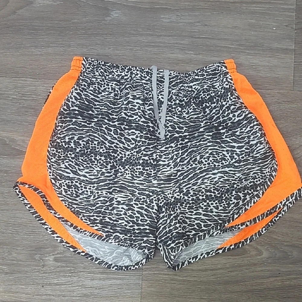 Nike Women's Athletic Shorts with Zebra and Orange